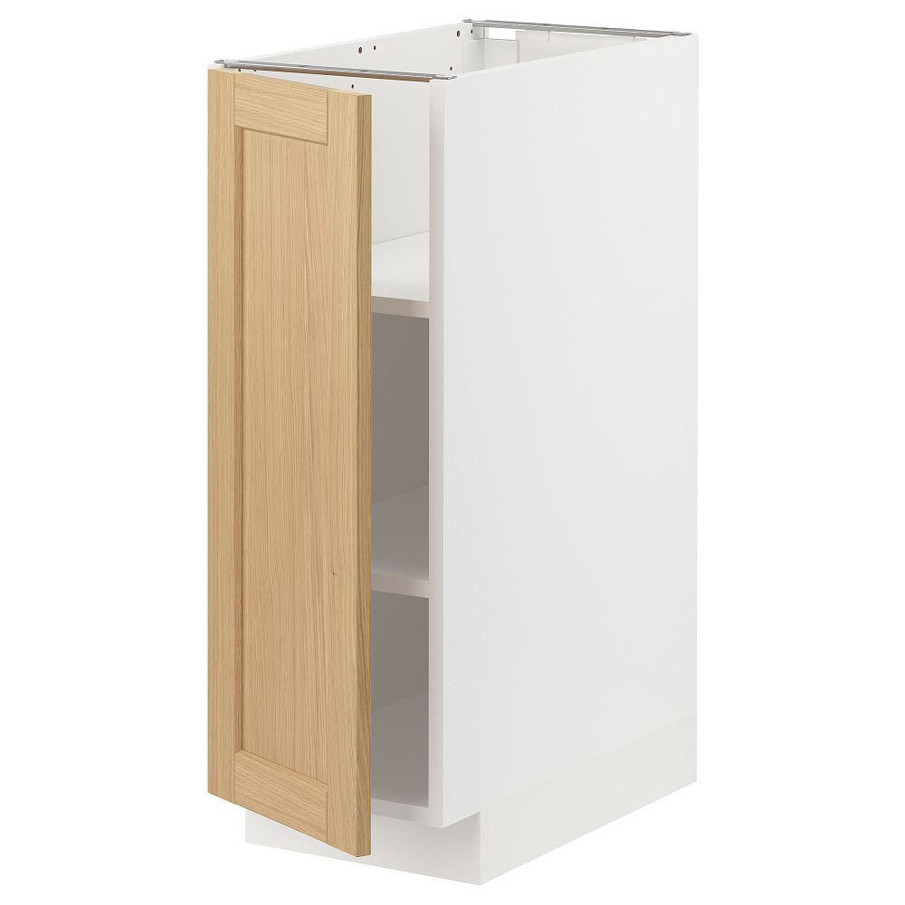 Напольный шкаф с полками, белый, Forsbacka дуб, 30x60 см IKEA METOD МЕТОД 295.090.93 - фото 1