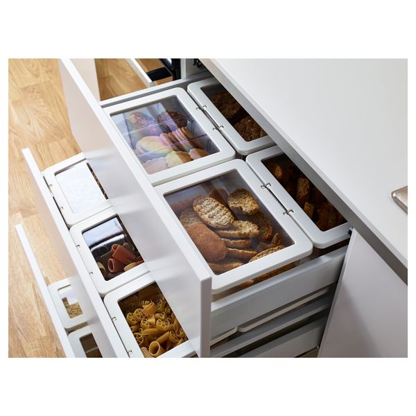 Контейнер + крышка для сухих продуктов КРУС, прозрачный, белый - фото 3