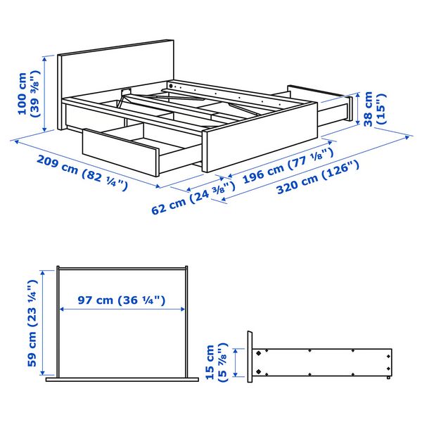 IKEA, дополнительный ракурс - схема-чертеж с размерами