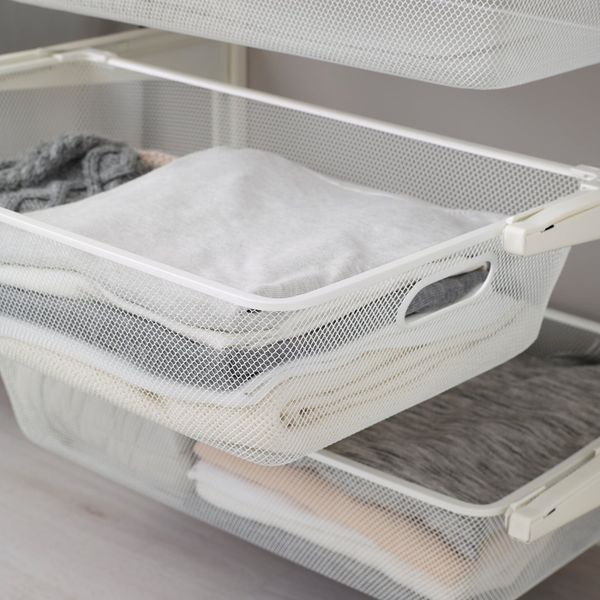 Настенная шина, полки, вешалка для/брюк, белый 189x41x197 см IKEA АЛЬГОТ 492.765.87 - фото 5