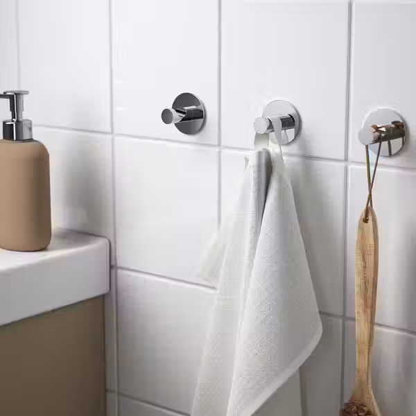 SKOGHALL Крючок, самоклеящийся - хромированный - фото 2