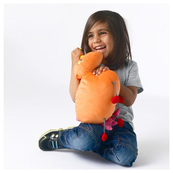 Мягкая игрушка САГОСКАТТ, единорог, оранжевый - схема-чертеж с размерами