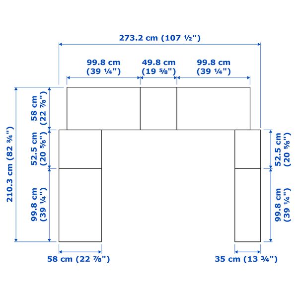 Гардероб угловой, под беленый дуб, 210, 273, 210x236 см IKEA PAX ПАКС 992.193.06 - фото 4