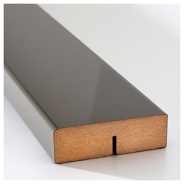 Карниз декоративный закругленный РИНГУЛЬТ, глянцевый серый (221 см) - схема-чертеж с размерами