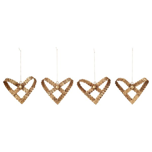 Украшение подвесное ВИНТЕР 2015, сердце, золотой - фото 1