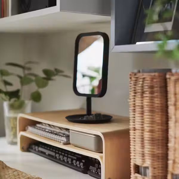 LINDBYN Зеркало настольное - чёрный 14x27 см - фото 2