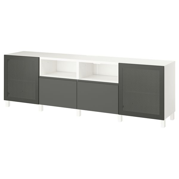 Тумба под ТВ, с дверцами и ящиками IKEA BESTÅ БЕСТО 895.750.04 - фото 1