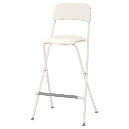 Стул барный, складной, белый/белый 74 см IKEA FRANKLIN ФРАНКЛИН 704.048.80