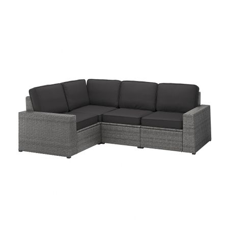 Модульный Угловой 3-местный диван, садовый, антрацит-темно-серый IKEA SOLLERÖN СОЛЛЕРОН 593.264.45