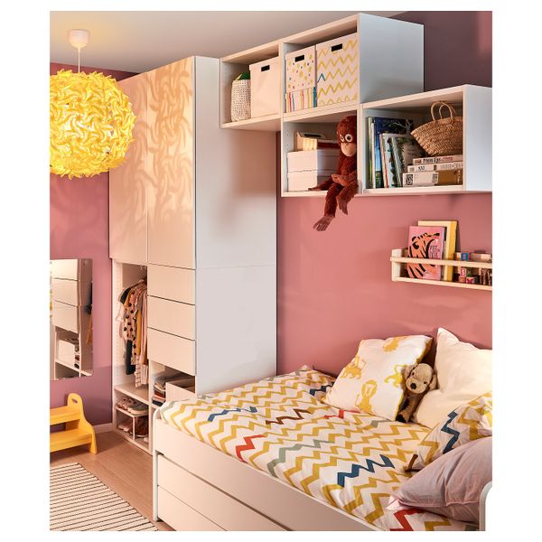Гардероб 2-дверный + 3 ящика, белый/ФОННЕС белый 300x57x241 см IKEA OPPHUS ОПХУС 494.253.56 - схема-чертеж с размерами