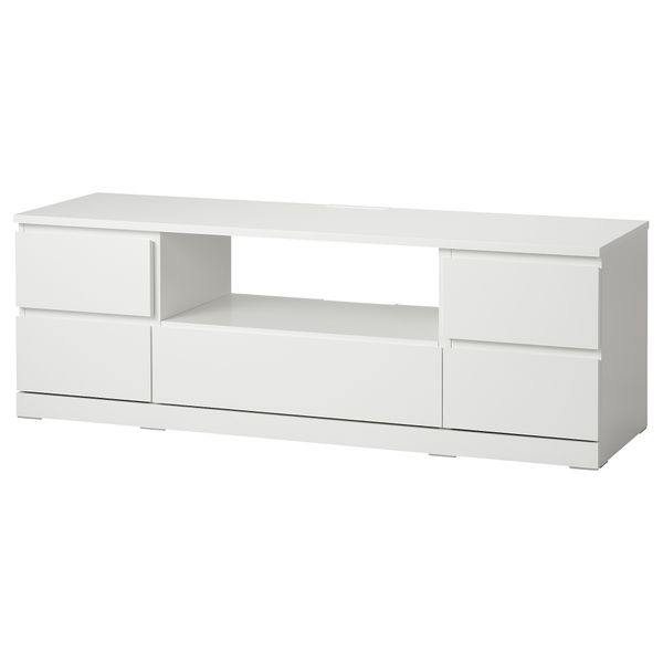 Тумба под ТВ, белый, 160x48 см IKEA MALM МАЛЬМ 104.871.90 - фото 2