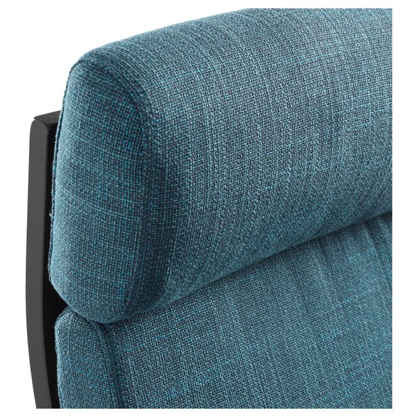 Кресло ПОЭНГ, черно-коричневый, Хилларед темно-синий - фото 2