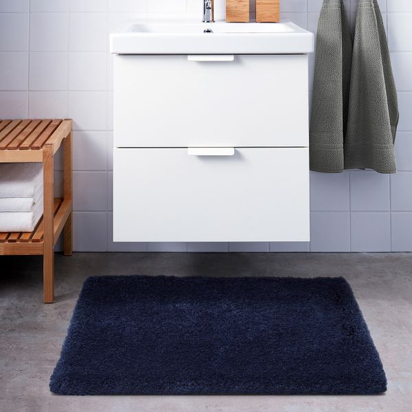 Коврик для ванной, темно-синий 60x90 см IKEA ALMTJÄRN АЛЬМТЬЕРН 005.156.31 - фото 2