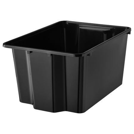 Контейнер, черный 28x38x20 см IKEA GLES ГЛЕС 204.292.89
