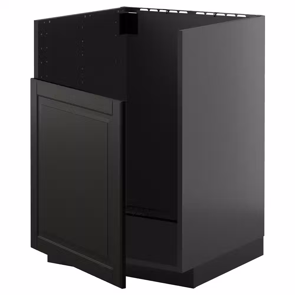 METOD Шкаф для мойки ТАЛЛШЁН - черно-серый/Bodbyn чёрный 60x60 см - фото 1
