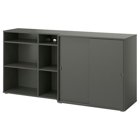 VIHALS Комбинация д/хранения - темно-серый 190x47x90 см