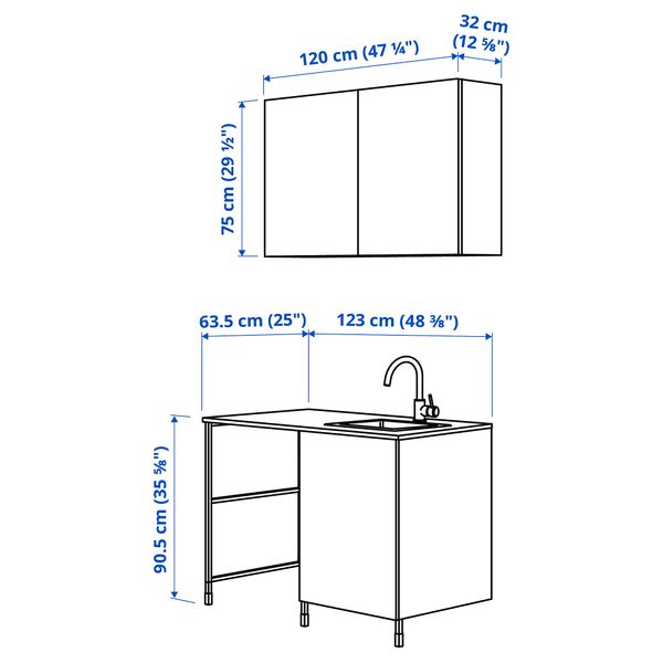 Комбинация для домашней прачечной, белый, под дуб, 139x63.5x87.5 см IKEA BEGIVENHET БЕГИВЕНХЕТ 794.772.64 - фото 5