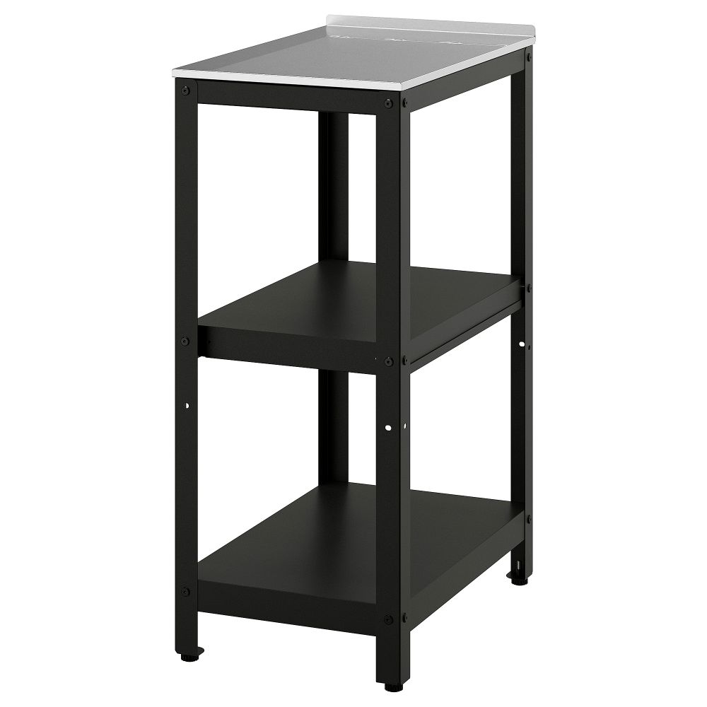 Стол разделочный, черный, нержавеющая сталь для сада, 39x61 см IKEA GRILLSKÄR ГРИЛЛЬСКЭР 405.231.77 - фото 1