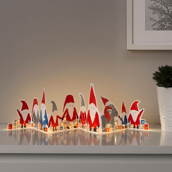 Светодиодное настольное украшение, с батарейным питанием, Санта Клаус IKEA СТРОЛА 104.440.54 - фото 3