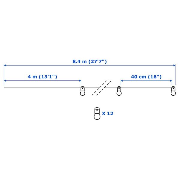 IKEA в интерьере - схема-чертеж с размерами