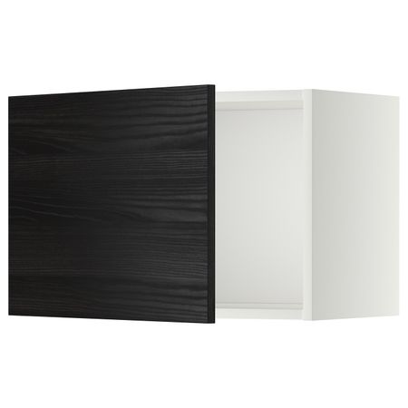 Шкаф навесной, белый, Тингсрид черный 60x40 см IKEA МЕТОД 392.245.08