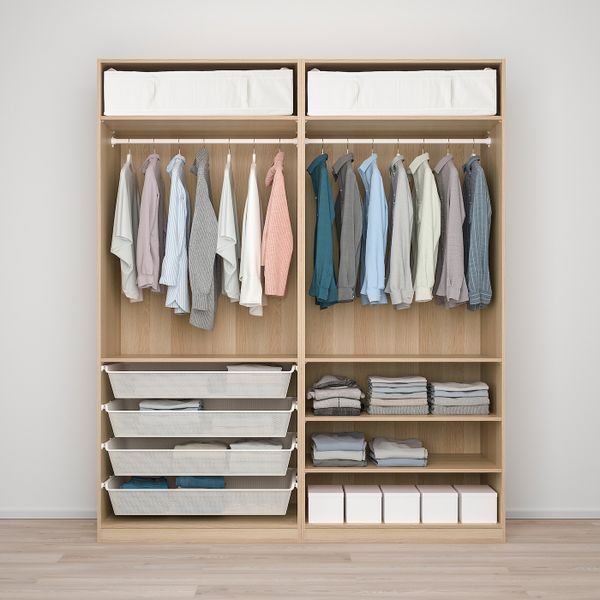 Гардероб, под беленый дуб/Мехамн под беленый дуб 200x66x236 см IKEA PAX ПАКС 593.057.73 - фото 3