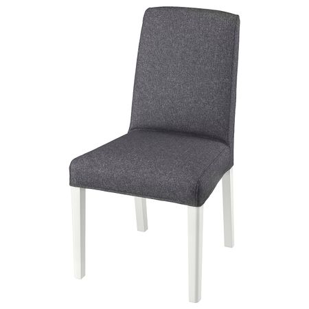 Стул, белый/Гуннаред классический серый IKEA BERGMUND БЕРГМУНД 693.845.81