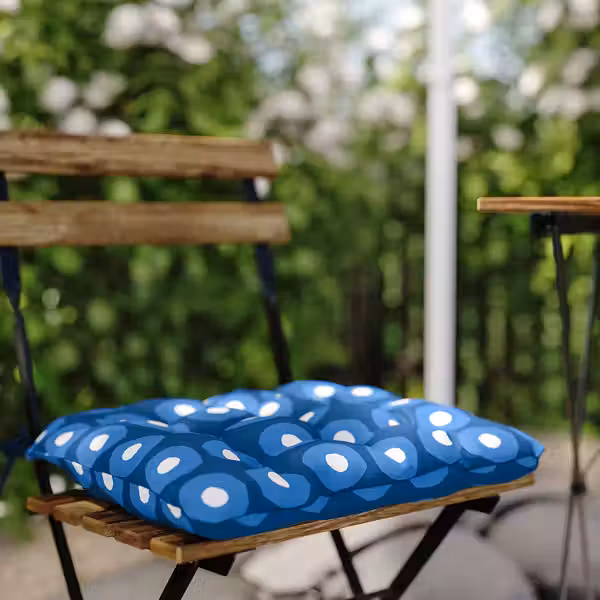 TÄRNÖ Садовый стул - складной черный/светло-коричневая морилка/клёсан темно-синий - фото 2