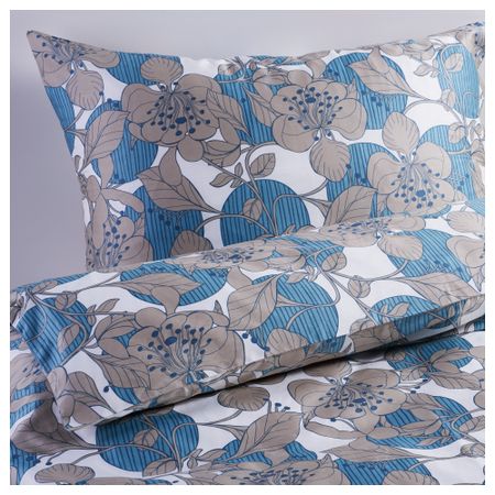 Пододеяльник и 2 наволочки СТРАНДГИЛЛЕН, бирюзовый цветок