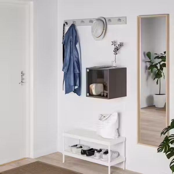 EKET Навесной шкаф со стеклянной дверью - темно-серый 35x35x35 см - фото 3