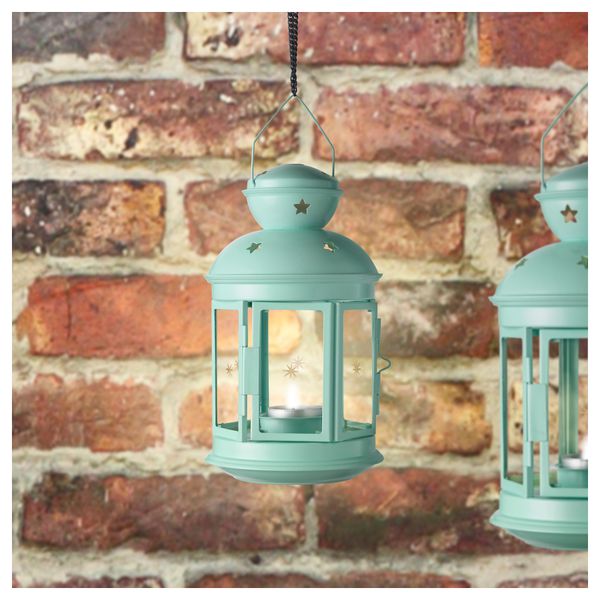 Фонарь для/греющей свечи,д/дома/улицы РОТЕРА, светло-зеленый (21 см) - фото 2