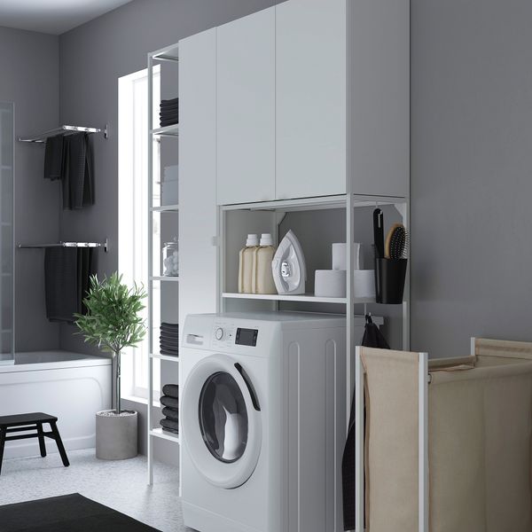 Комбинация для хранения, белый, 140x32x204 см IKEA BEGIVENHET БЕГИВЕНХЕТ 694.779.24 - фото 3