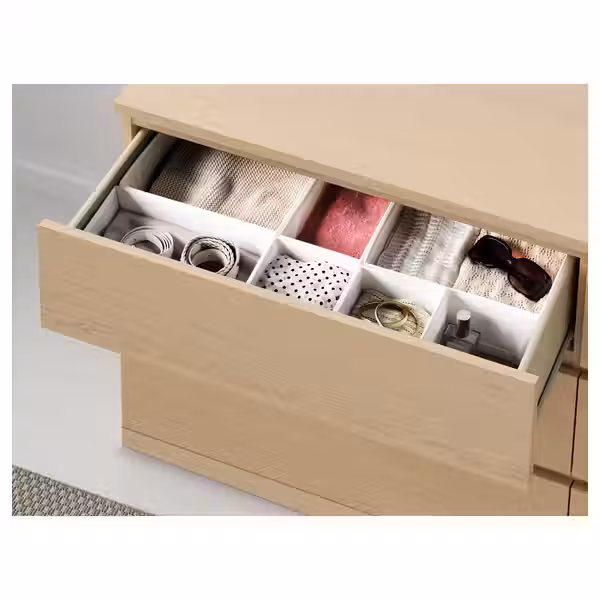 MALM Комплект мебели д/спальни, 4 предм. - дубовый шпон, беленый 180x200 см - фото 9