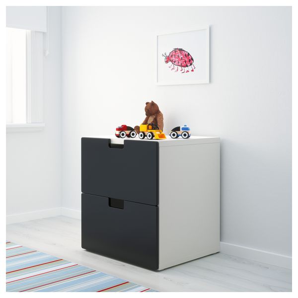 Комод с 2 ящиками СТУВА, черный (60x50x64 см) - фото 2