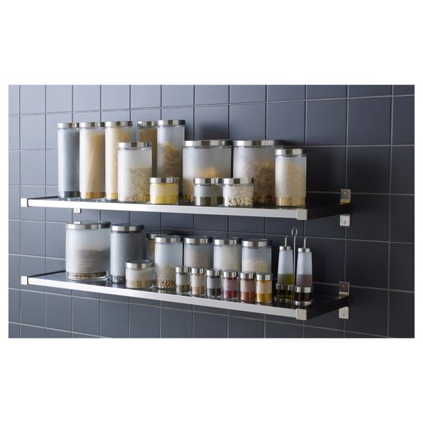 Банка для специй ДРОППАР, матовое стекло, нержавеющ сталь (9 сл) - схема-чертеж с размерами