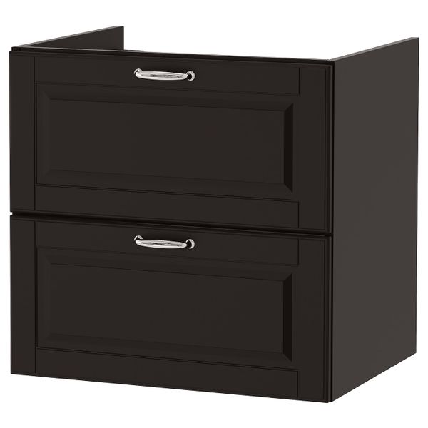 Шкаф для раковины с 2 ящ, Кашён темно-серый 60x47x58 см IKEA ГОДМОРГОН 903.876.34 - схема-чертеж с размерами