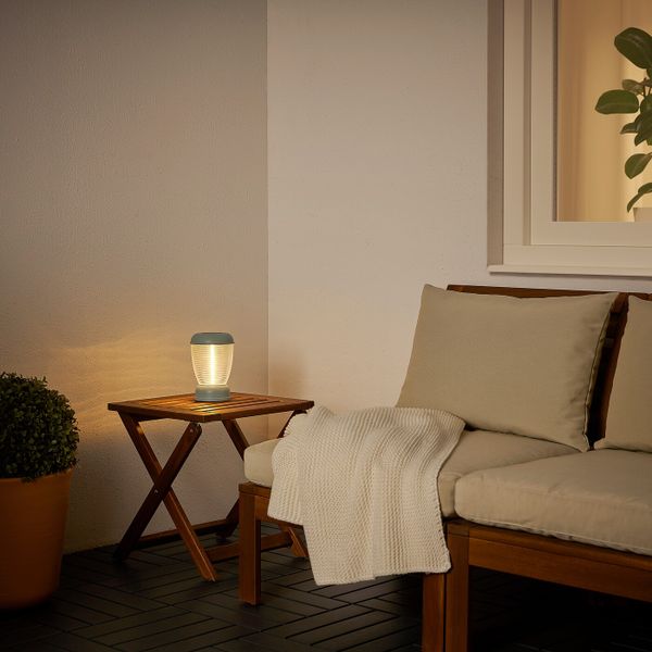 Настольная светодиодная лампа, солнечная бат, синий IKEA SOLVINDEN СОЛВИДЕН 704.869.70 - схема-чертеж с размерами