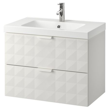 Шкаф для раковины с 2 ящ, Решён белый, ДАЛЬШЕР смеситель 83x49x64 см IKEA ГОДМОРГОН / ОДЕНСВИК 292.929.08