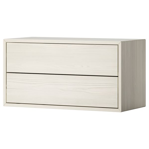 Навесной шкаф с 2 ящиками ВЭЛЬЕ, лиственница белый (68x35 см) - фото 1