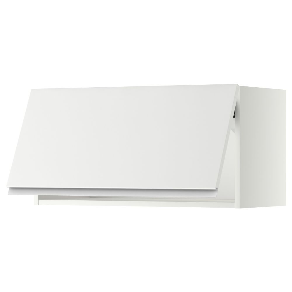 Горизонтальный навесной шкаф МЕТОД, белый, Нодста белый - схема-чертеж с размерами