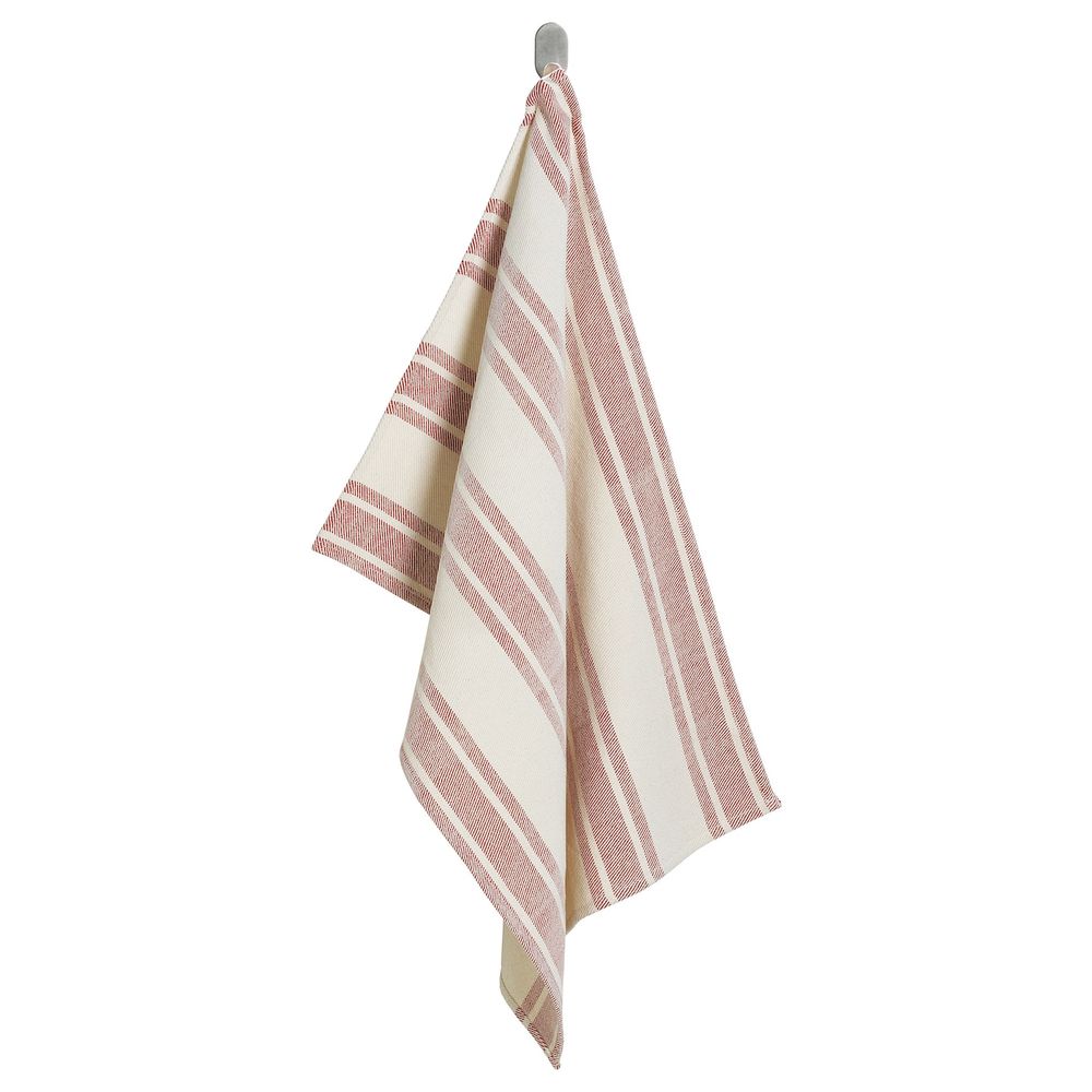 Полотенце, ручная работа белый с оттенком/красный 50x70 см IKEA VINTER 2020 ВИНТЕР 2020 004.759.89 - фото 1