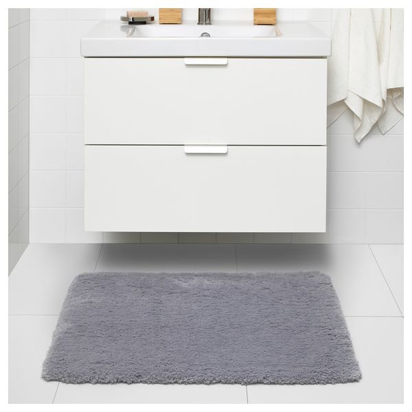 Коврик для ванной АЛЬМТЬЕРН, серый (65x100 см) - схема-чертеж с размерами