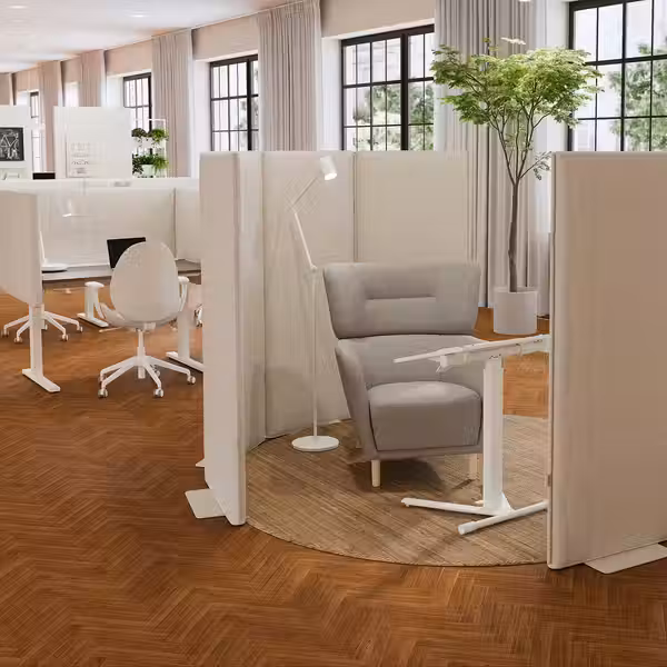 MITTZON МИТТЗОН Шумопоглощающий экран, напольный - Gunnared бежевый 70x157 см - фото 6