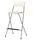 Стул барный, складной ФРАНКЛИН, белый, серебристый