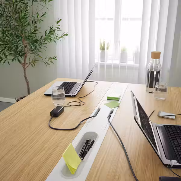 MITTZON МИТТЗОН Конференц-стол - дубовый шпон/белый 120x108x75 см - фото 4