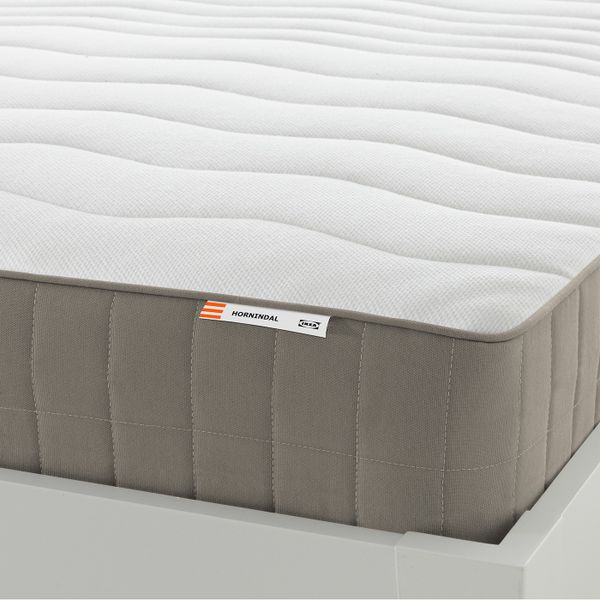 Матрас с пружинами карманного типа, очень жесткий/темно-бежевый 90x200 см IKEA HORNINDAL ХОРНИНДАЛЬ 704.735.24 - фото 2