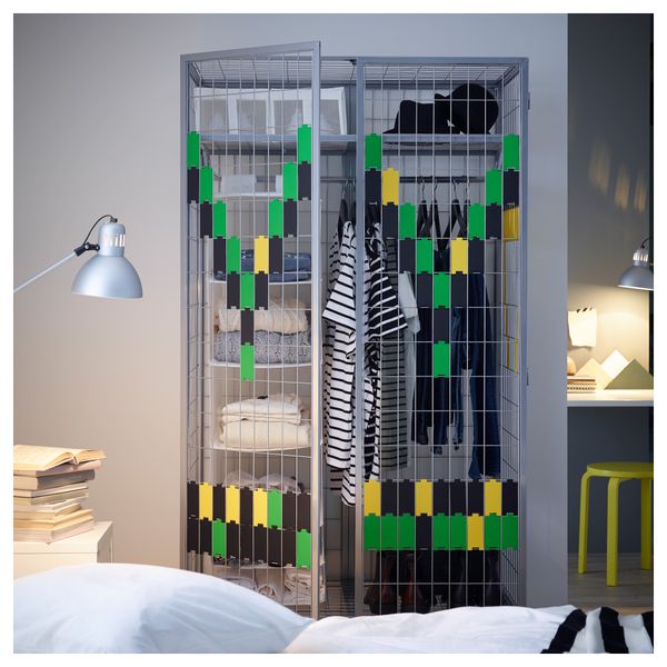 Гардероб ИКЕА ПС 2014, серебристый (101x187 см) - фото 4