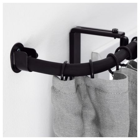 Угловое соединение гардинного карниза РЭККА, черный