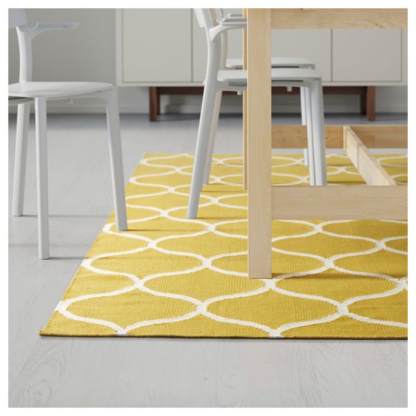 Ковер, безворсовый СТОКГОЛЬМ, сетчатый орнамент ручная работа, сетчатый орнамент желтый желтый (170x240 см) - схема-чертеж с размерами