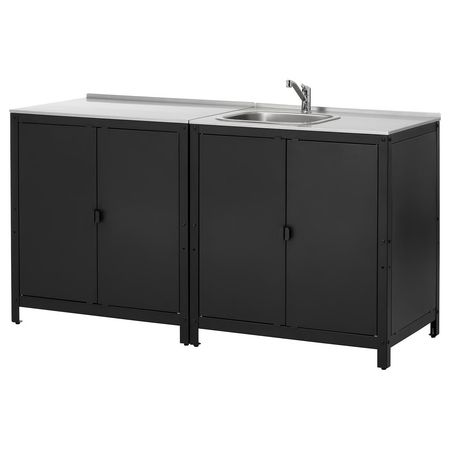 GRILLSKÄR Кухонная мойка/шкаф, д/улицы - нержавеющ сталь 172x61 см